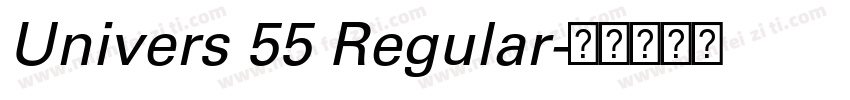 Univers 55 Regular字体转换